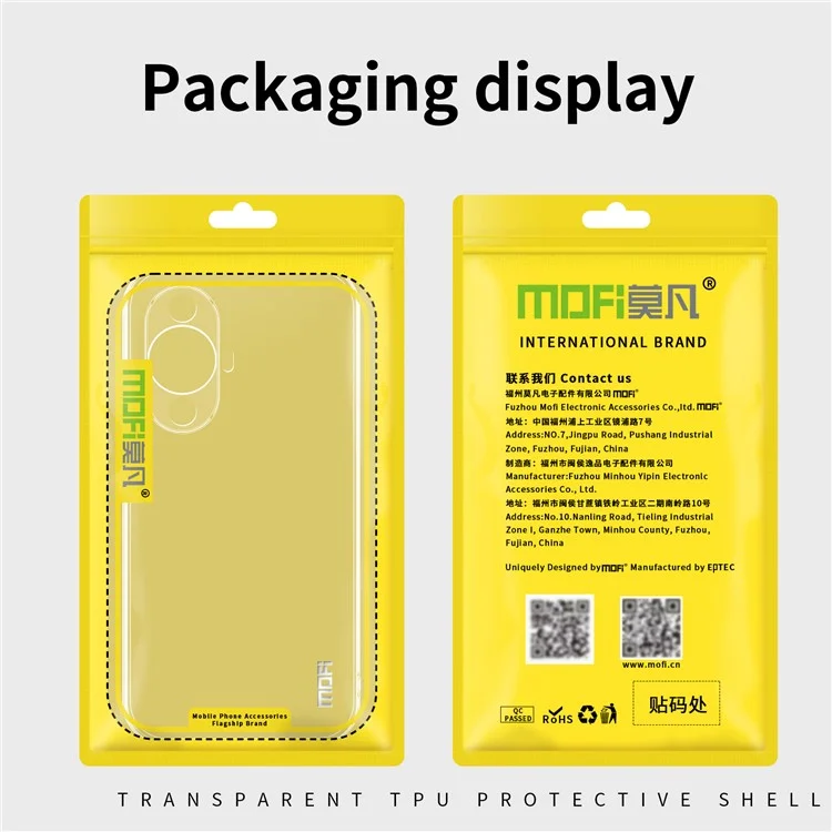 MOFI Para Huawei nova 11 / nova 12s 4G / nova 12 Lite 4G Caso de TPU Transparente Arranhão-resistente Capa de Telefone Celular