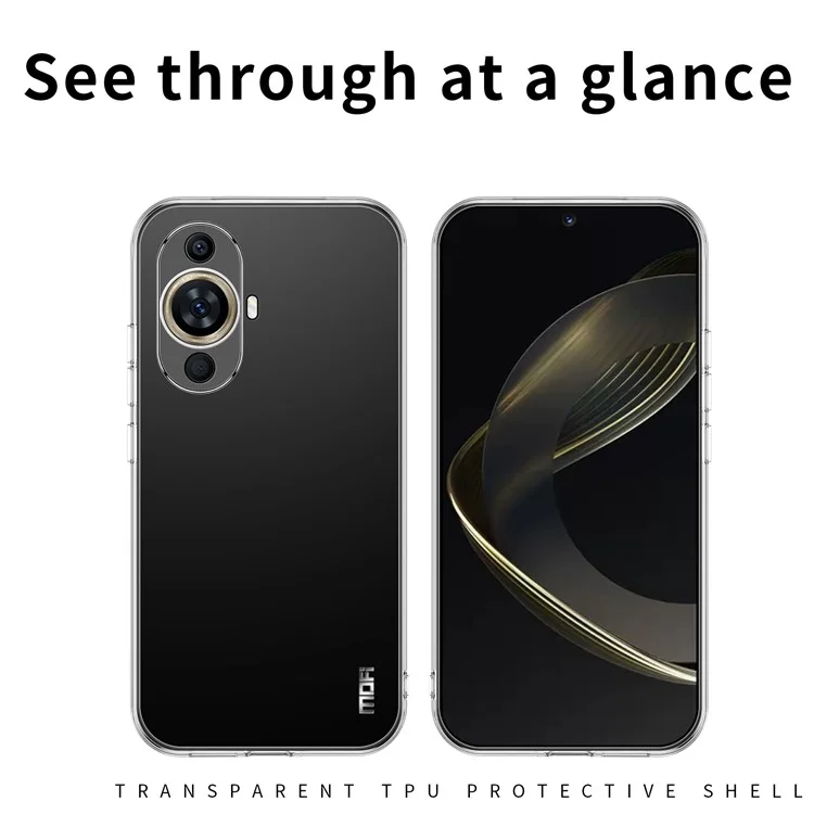 MOFI Para Huawei nova 11 / nova 12s 4G / nova 12 Lite 4G Caso de TPU Transparente Arranhão-resistente Capa de Telefone Celular