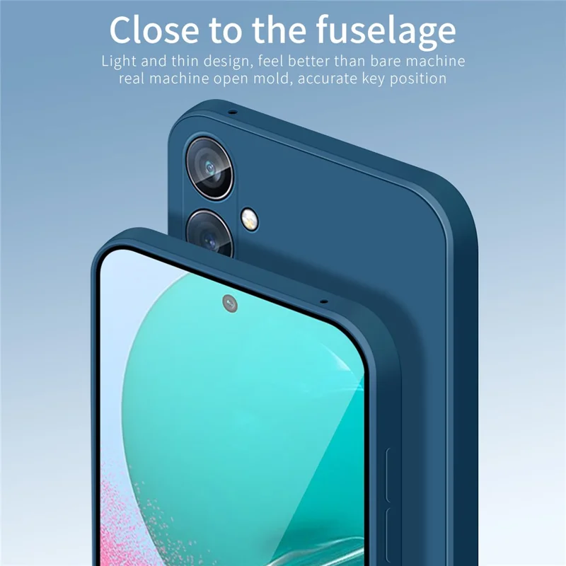 PINWUYO JK TPU-2 Serie für Samsung Galaxy A54 5G Fiber Flocking Lining Back Case Präzise Ausschnitte TPU Handyhülle - Dunkelblau