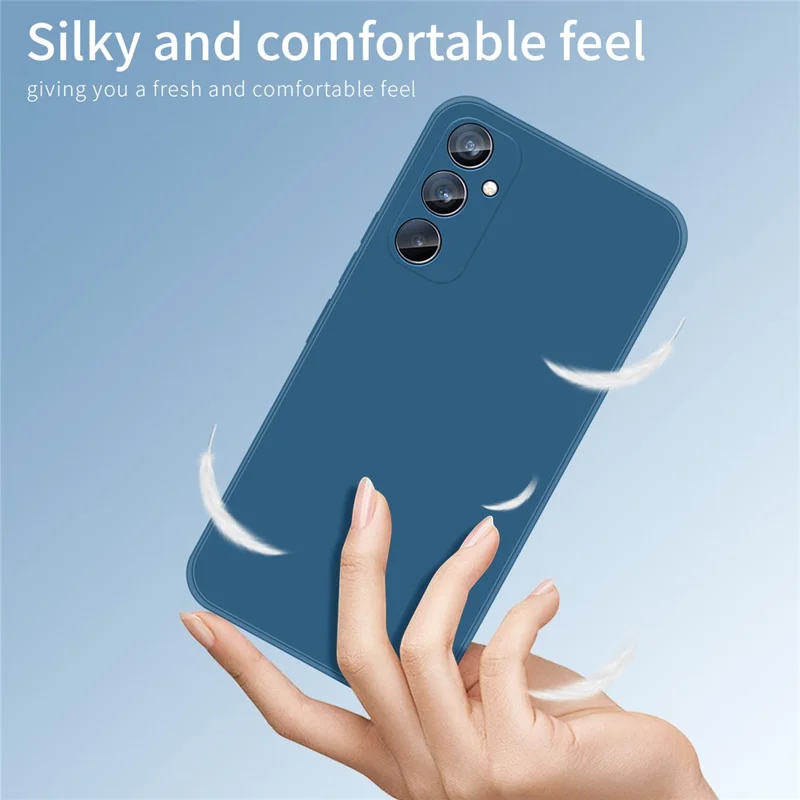 PINWUYO For Samsung Galaxy A34 5G Drop-Proof Back Case Precise Cutouts Soft TPU Phone Cover - Dark Blue