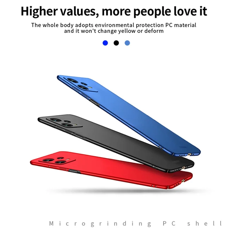 MOFI JK PC Series-1 Shield for Xiaomi Redmi Note 12 5G (Global) Жесткий чехол из ПК, матовый и не оставляющий отпечатков - Красный