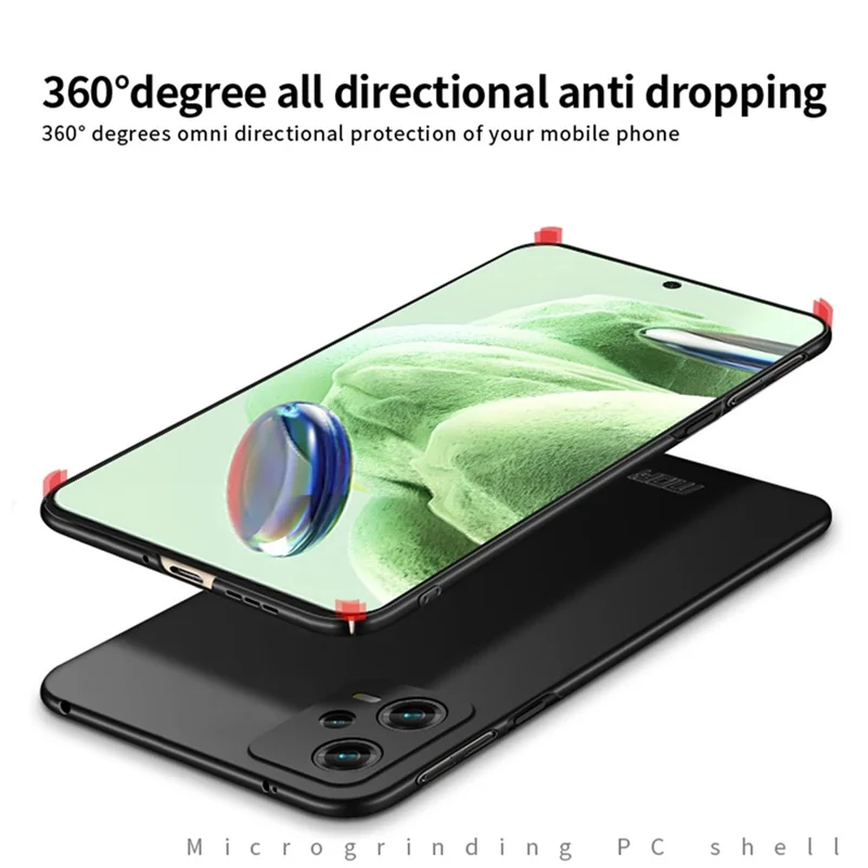 MOFI JK PC Series-1 Shield for Xiaomi Redmi Note 12 5G (Global) Hard PC Phone Case Matte Anti-Fingerprint Cover - Blue