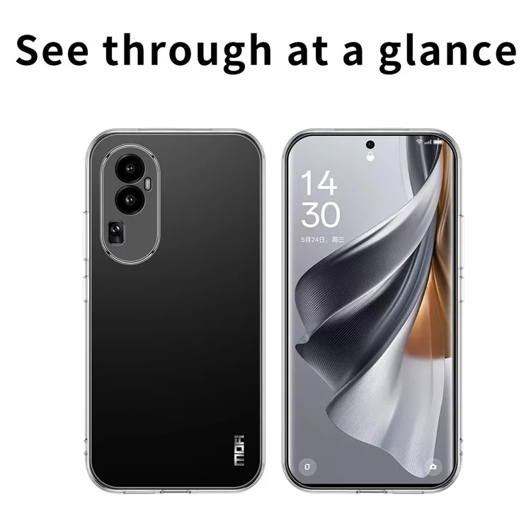 MOFI Für Oppo Reno10 Pro+ 5G Telefon TPU-Hülle Kratzfest Transparente Handyhülle