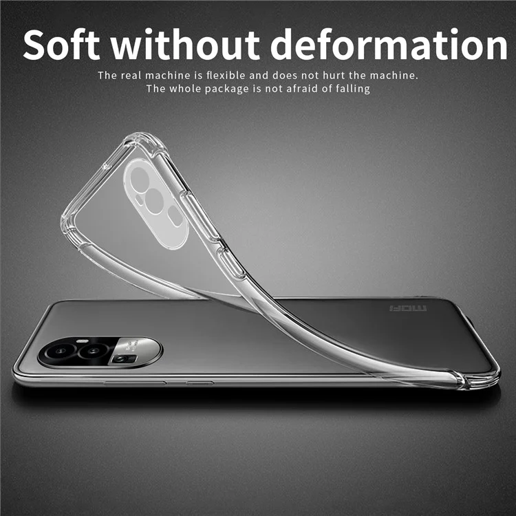 MOFI Für Oppo Reno10 Pro+ 5G Telefon TPU-Hülle Kratzfest Transparente Handyhülle