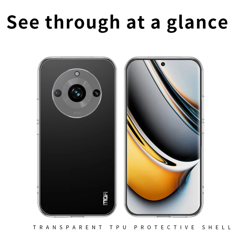 MOFI til Realme 11 Pro 5G / 11 Pro+ 5G Transparent TPU Telefonbeskyttelse Blød Smartphone Case