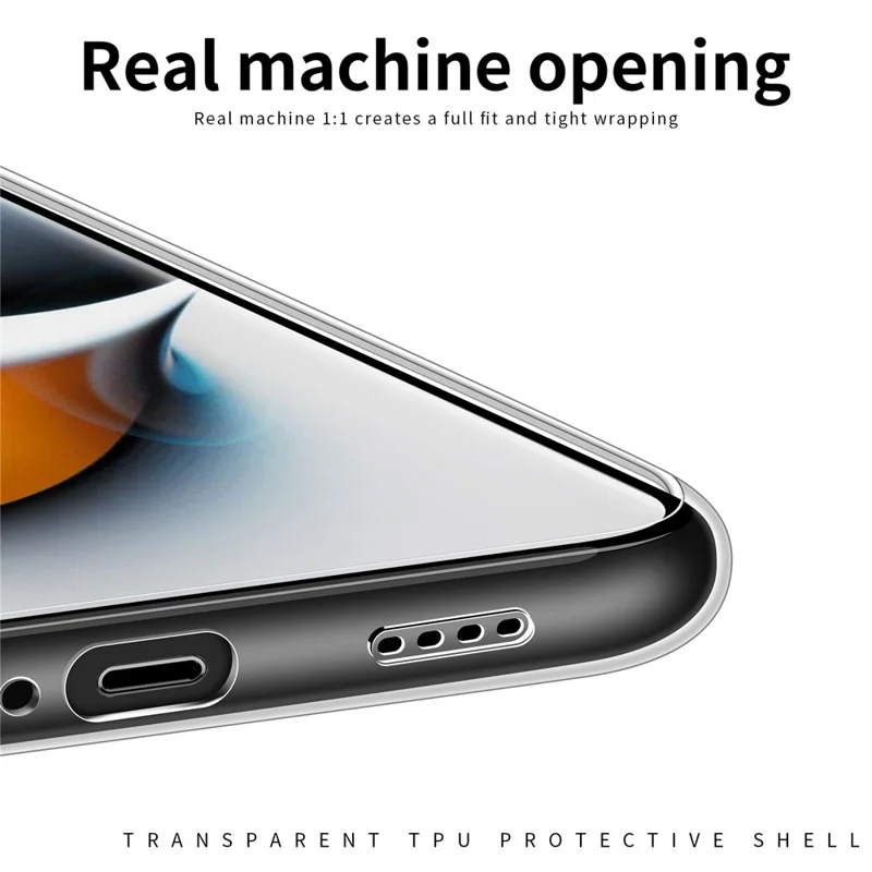 MOFI til Realme 11 Pro 5G / 11 Pro+ 5G Transparent TPU Telefonbeskyttelse Blød Smartphone Case