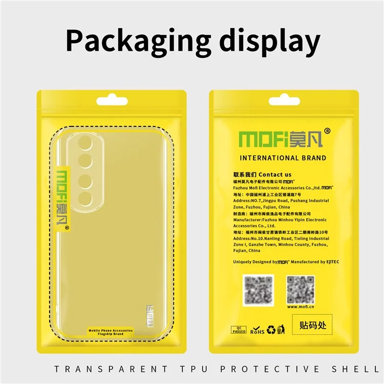 MOFI Mobile Phone Cover für Honor 90 Pro, staubdichte, kratzfeste Schutzhülle, transparentes Handy-Gehäuse