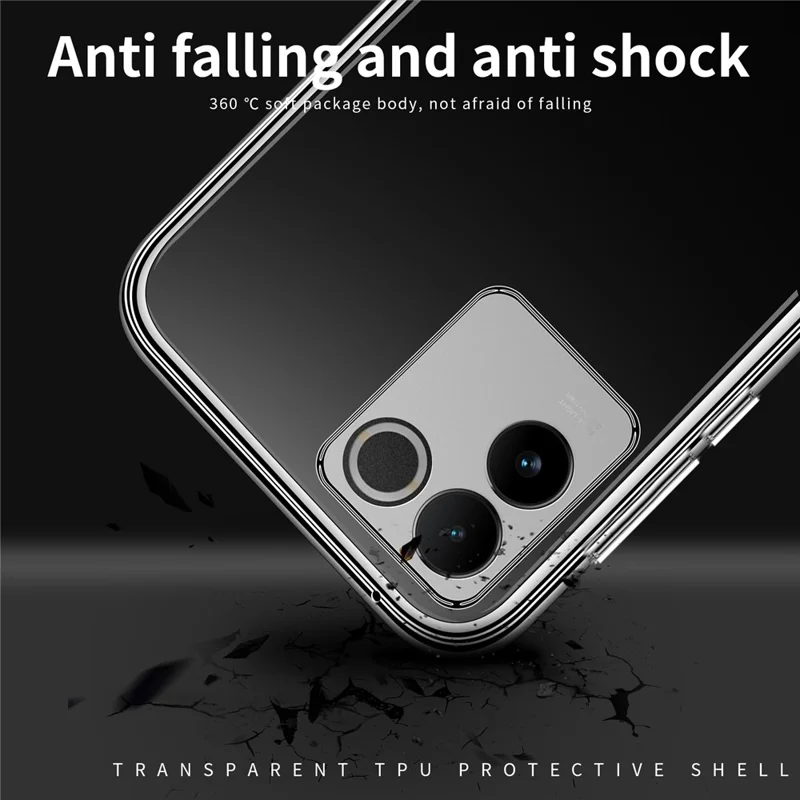 MOFI For vivo S17e 5G Cell Phone TPU Case Anti-scratch Transparent Cell Phone Cover