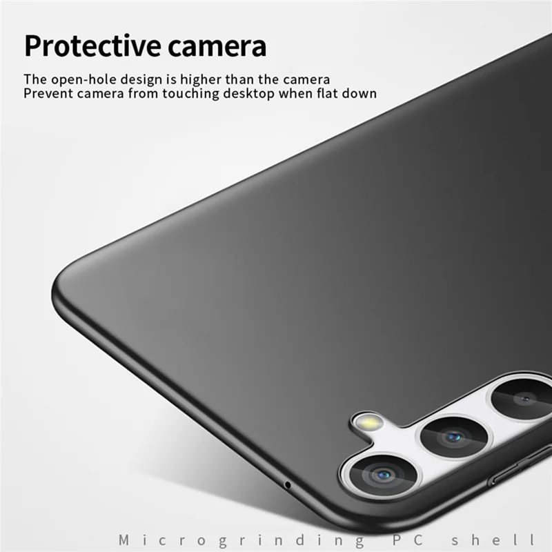 MOFI JK PC Series-1 Shield for Samsung Galaxy A24 4G (162.1 x 77.6 x 8.3mm) Hard PC Phone Case Fingerprint Free Matte Cover - Black