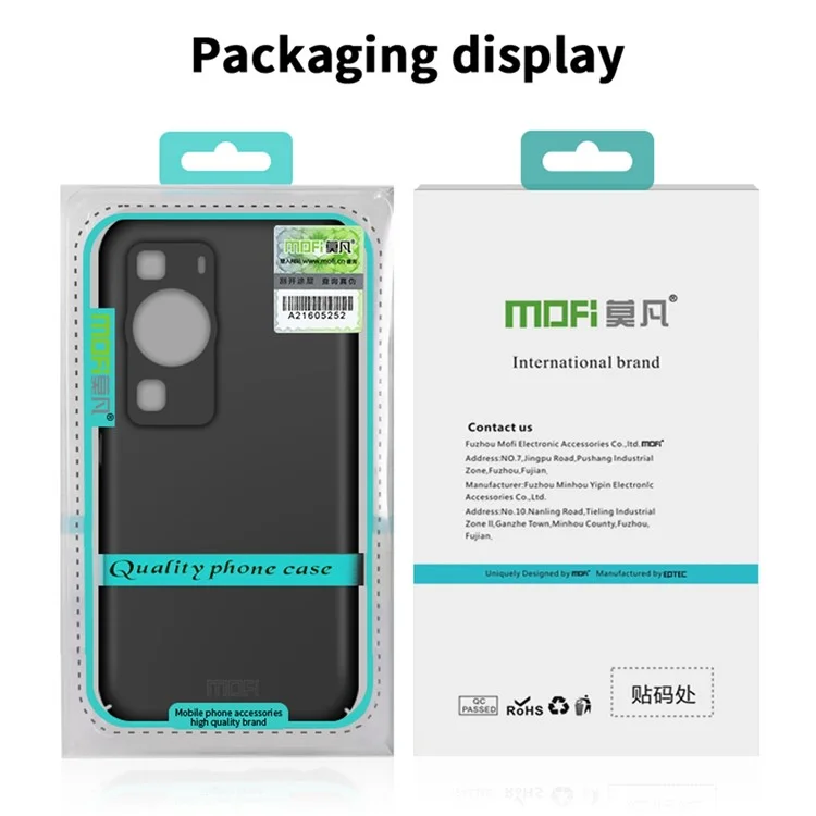 MOFI JK PC Series-1 Shield para Huawei P60 / P60 Pro Capa de Telefone PC Fosca Protetora - Preta