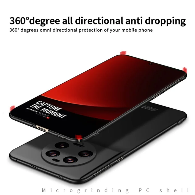 MOFI JK PC Series-1 Shield pour Xiaomi 13 Ultra Coque de téléphone en PC mate anti-rayures Housse de protection - Noir
