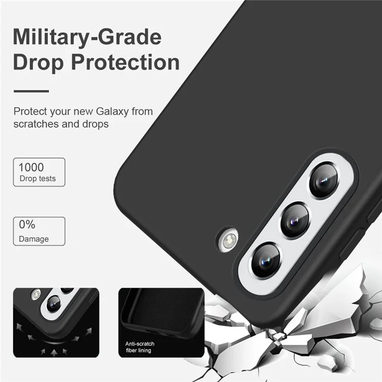 Série liquide pour Samsung Galaxy S23 FE Compatible avec Étui de téléphone MagSafe Coque arrière TPU caoutchouté - Noir