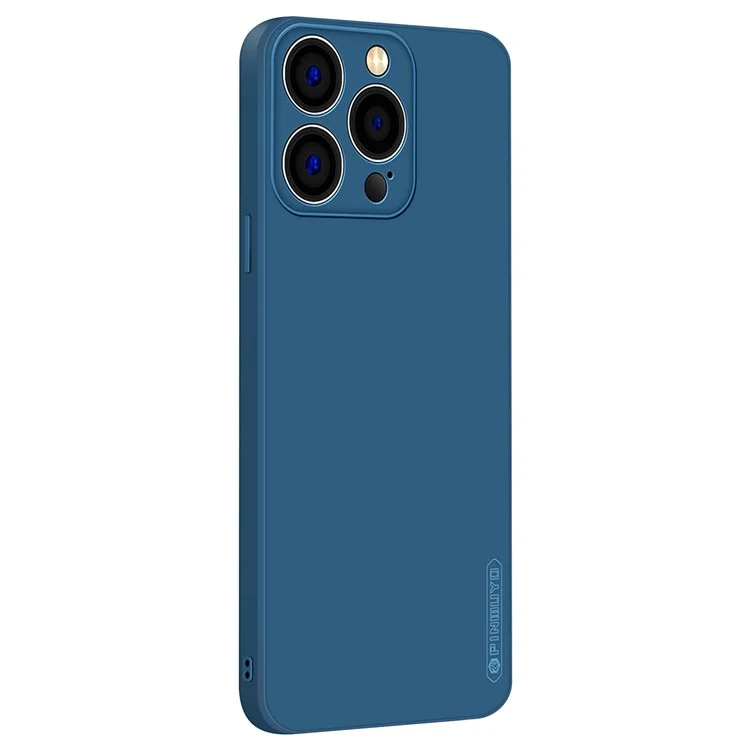 PINWUYO For iPhone 15 Pro Precise Cutouts Drop-Proof Case Soft TPU Phone Cover - Dark Blue