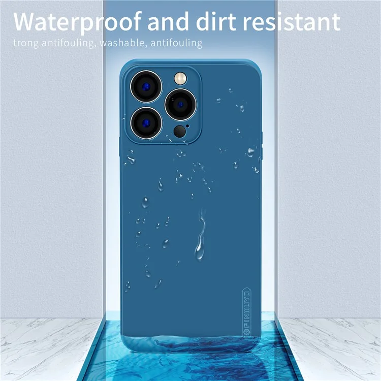 PINWUYO For iPhone 15 Pro Precise Cutouts Drop-Proof Case Soft TPU Phone Cover - Dark Blue