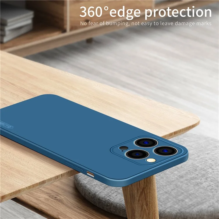 PINWUYO For iPhone 15 Pro Max Anti-Drop Phone Case Precise Cutouts Soft TPU Cover - Dark Blue