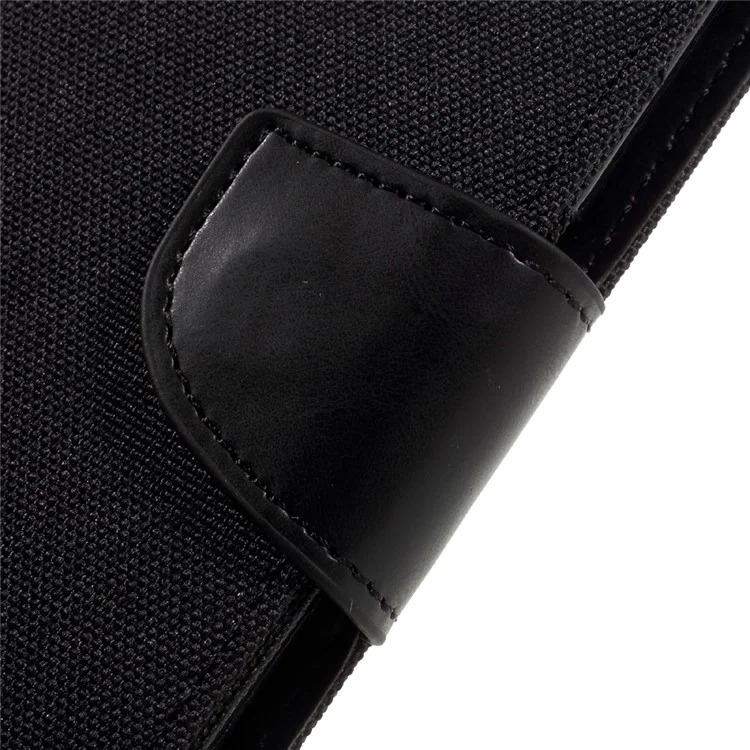 MERCURY GOOSPERY Canvas Leather Wallet Case for Samsung Galaxy J1 (2016) J120 - Black