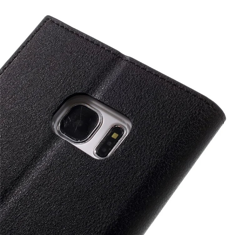 MERCURY GOOSPERY Romance Diary Leather Wallet Phone Case for Samsung Galaxy S7 Edge G935 - Black