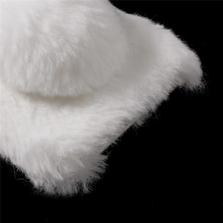 Fashion Rabbit Shaped Ears Rhinestone Fluffy Fur TPU Cover for Samsung Galaxy S7 G930 - White