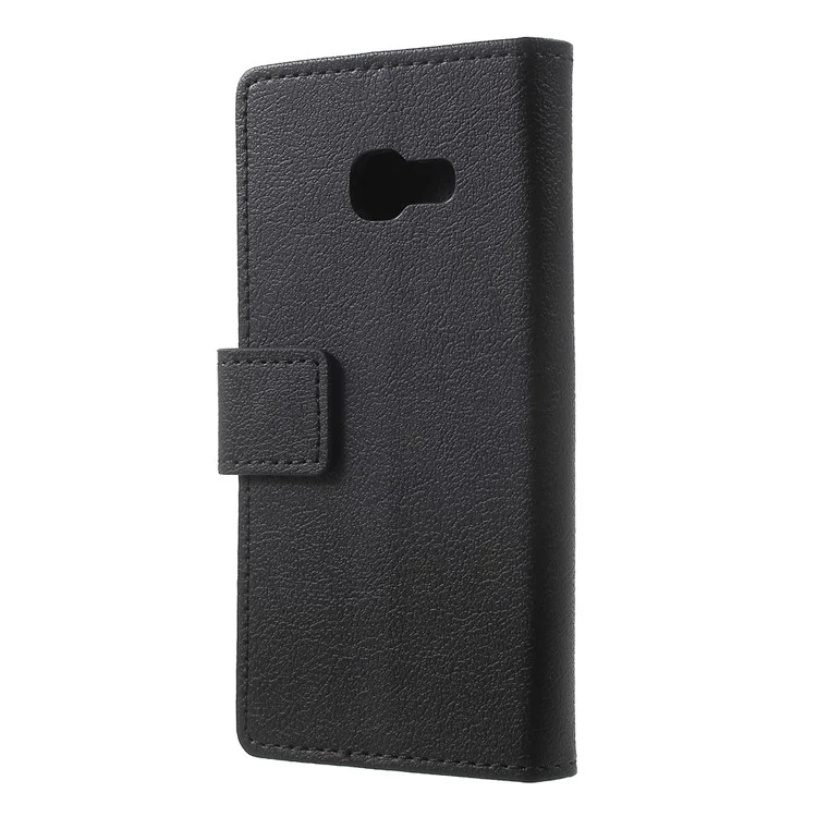 Wallet Leather Stand Case for Samsung Galaxy A3 (2017) - Black