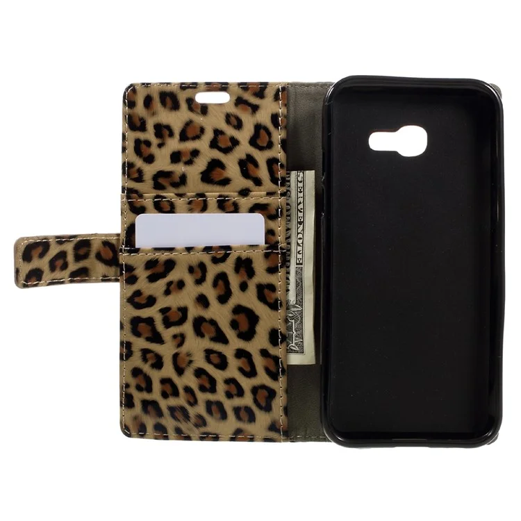 Leopard Pattern Wallet Leather Mobile Phone Case for Samsung Galaxy A3 (2017)