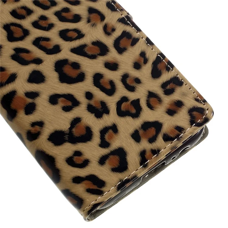 Leopard Pattern Wallet Leather Mobile Phone Case for Samsung Galaxy A3 (2017)