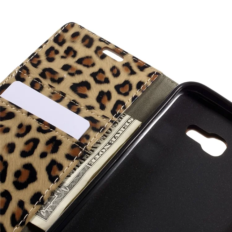 Leopard Pattern Wallet Leather Mobile Phone Case for Samsung Galaxy A3 (2017)