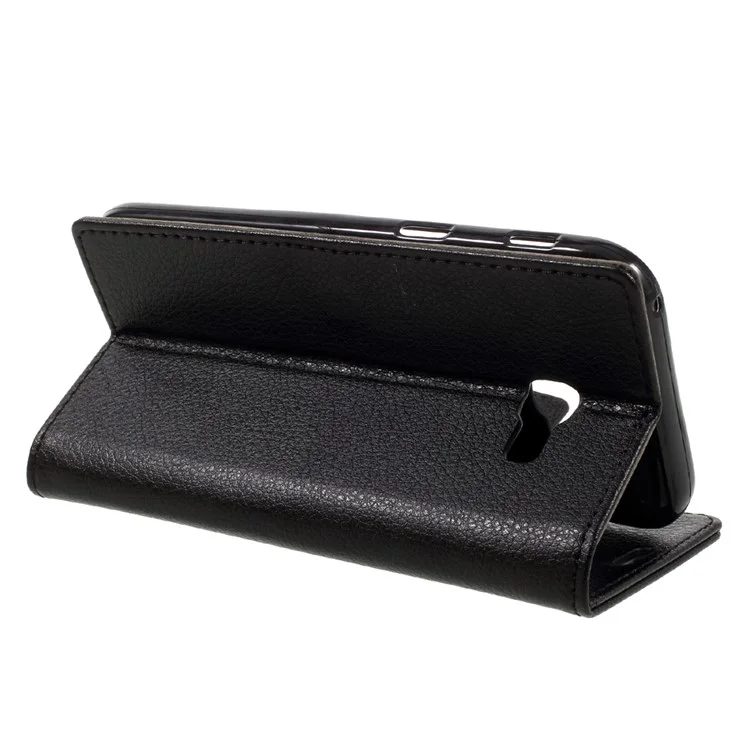 Litchi Texture Wallet Leather Phone Case for Samsung Galaxy A3 (2017) - Black