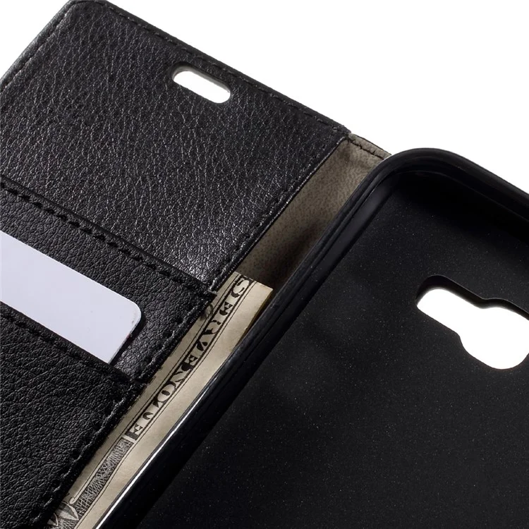 Litchi Texture Wallet Leather Phone Case for Samsung Galaxy A3 (2017) - Black