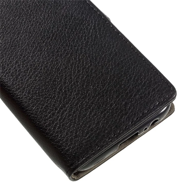 Lychee Skin Leather Wallet Case for Samsung Galaxy A5 (2017) - Black