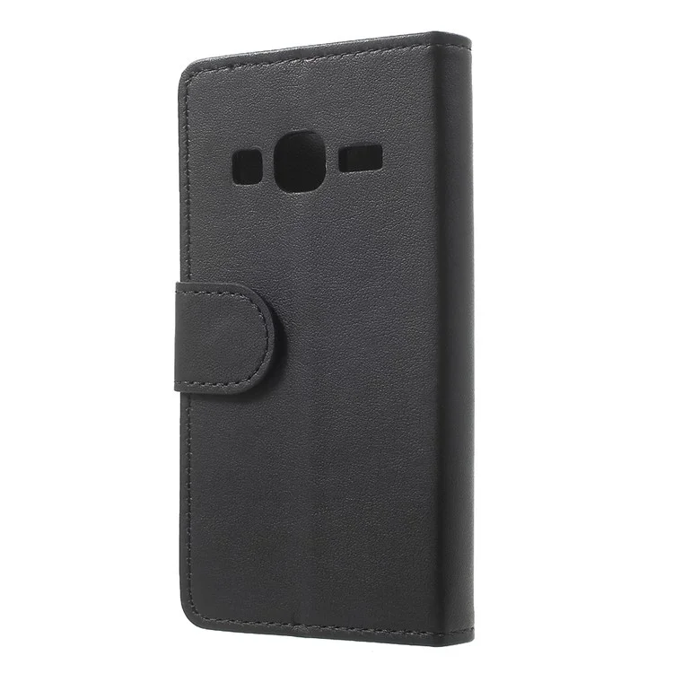 Faux Leather Wallet Stand Cell Phone Case for Samsung Galaxy J1 Mini Prime - Black