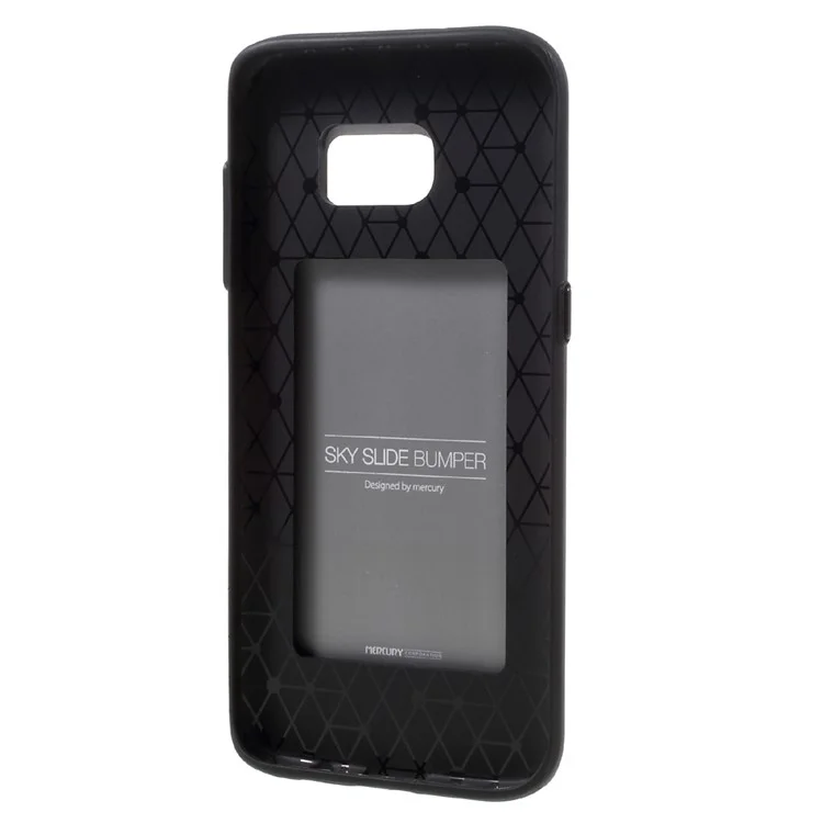 MERCURY GOOSPERY Sky Slide PC TPU Card Holder Case for Samsung Galaxy S7 edge G935 - Black
