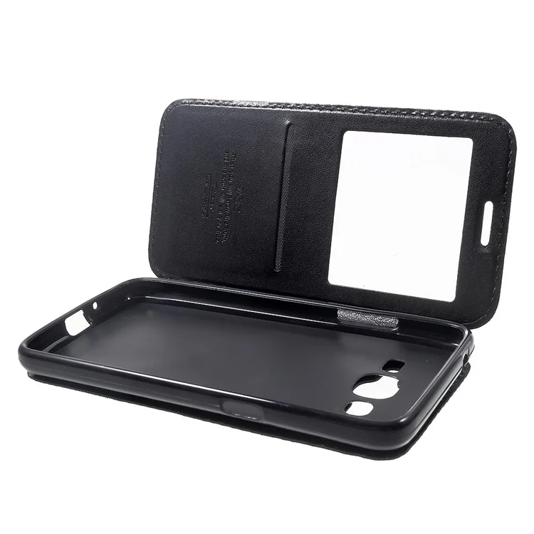 ROAR KOREA Noble Leather View Flip Case for Samsung Galaxy J2 prime - Black