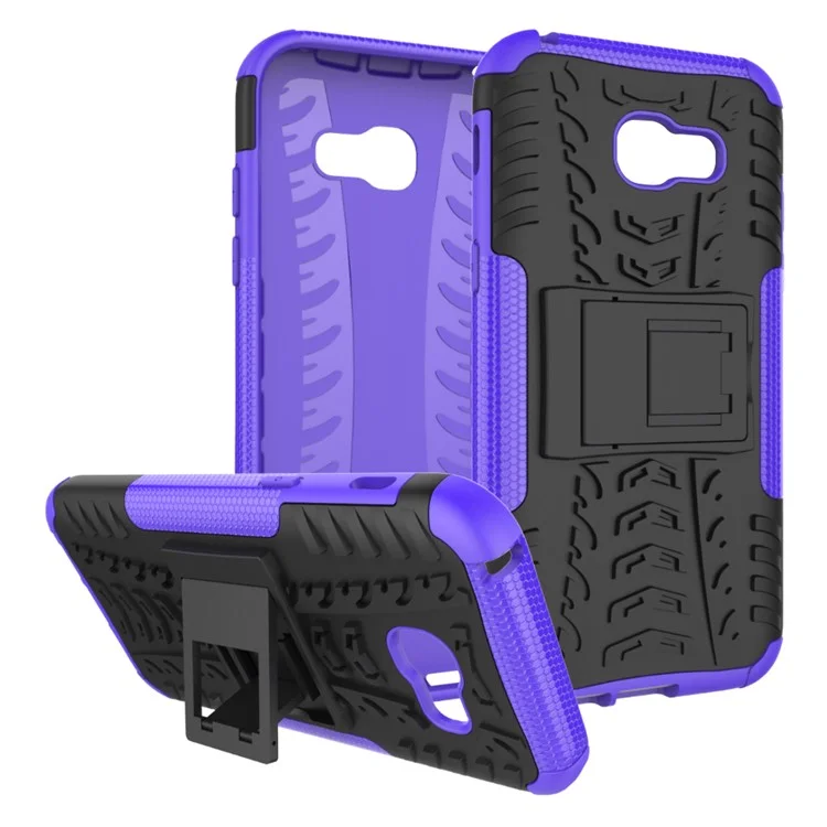 Anti-slip PC + TPU Hybrid Mobile Phone Case with Kickstand for Samsung Galaxy A5 (2017) - Purple