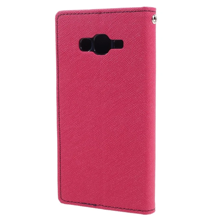 MERCURY GOOSPERY Fancy Diary Leather Stand Cover for Samsung Galaxy J2 Prime - Rose