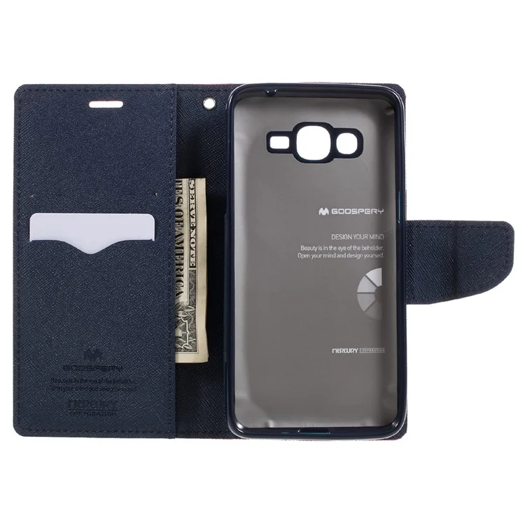 MERCURY GOOSPERY Fancy Diary Leather Stand Cover for Samsung Galaxy J2 Prime - Rose