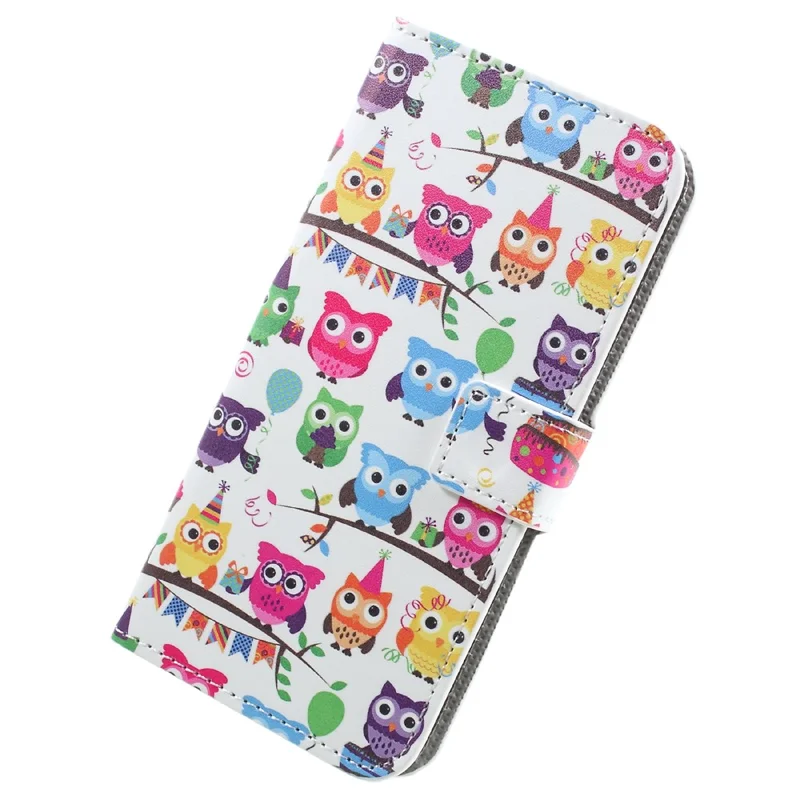 Pattern Printing Leather Cover for Samsung Galaxy A5 (2017) - Colorful Owls
