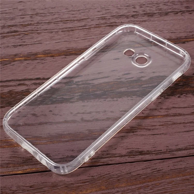 Drop-proof Clear TPU Phone Case for Samsung Galaxy A3 (2017) - Transparent