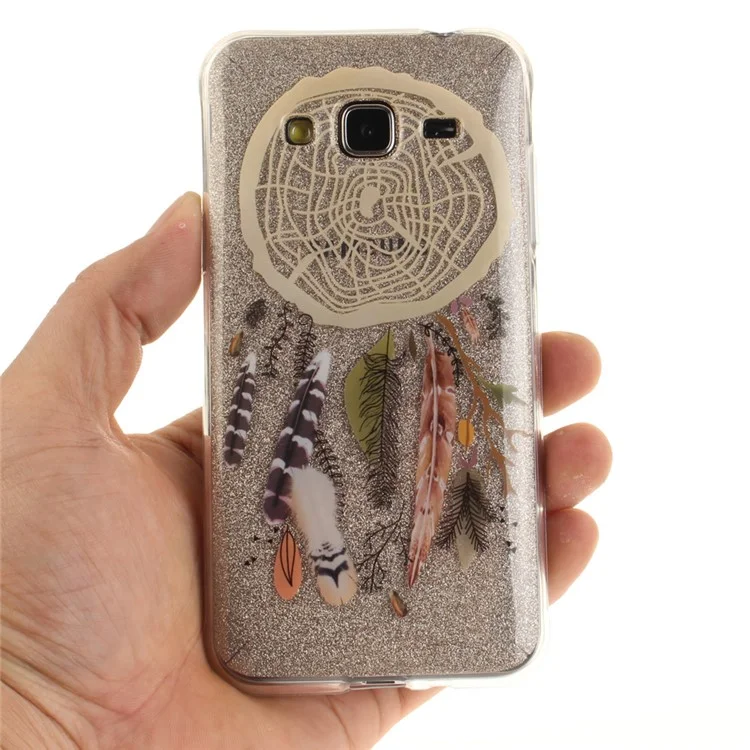 Patterned Clear IMD TPU Case for Samsung Galaxy J3 (2016) / J3 - Dream Catcher