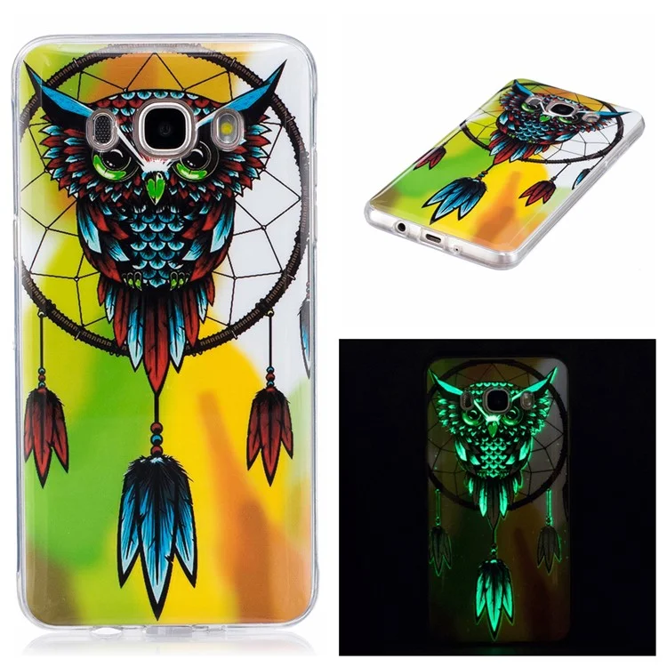 Luminous IMD Soft TPU Shell for Samsung Galaxy J7 (2016) - Owl and Dreamcatcher