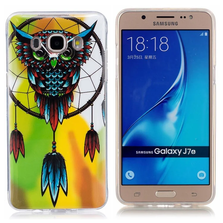 Luminous IMD Soft TPU Shell for Samsung Galaxy J7 (2016) - Owl and Dreamcatcher