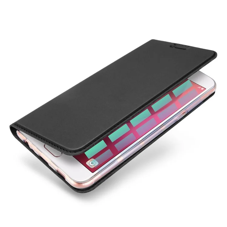 DUX DUCIS Skin Pro Series Case for Samsung Galaxy A7 (2017) Leather Card Holder Cover with Stand - Dark Grey
