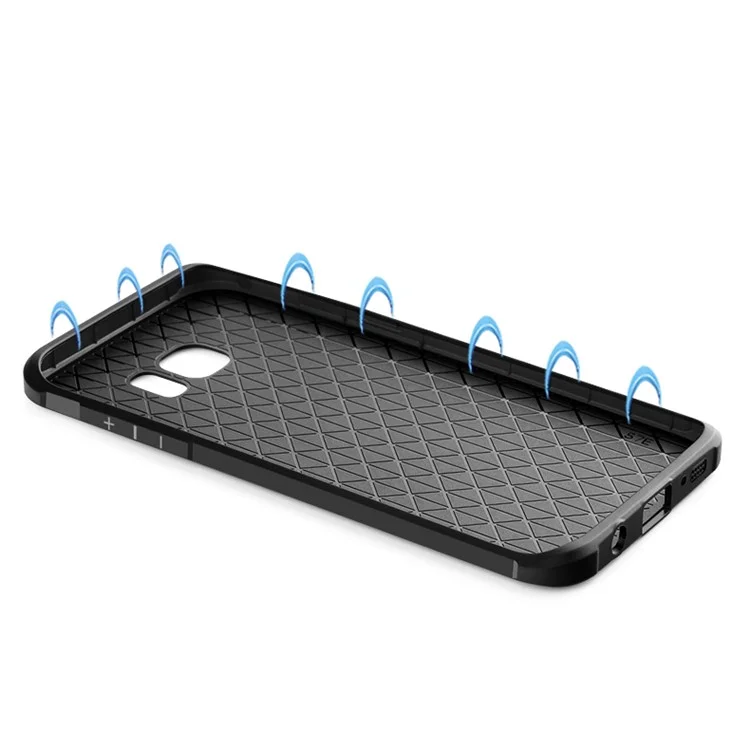 Auspicious Dragon Pattern Drop-proof Imprint TPU Cover for Samsung Galaxy S7 edge SM-G935 - Black