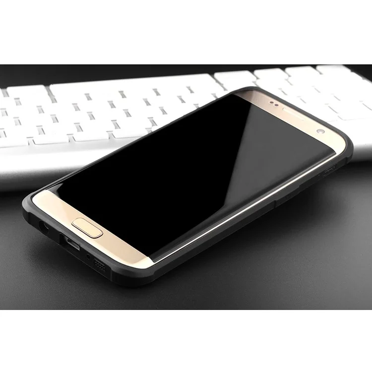 Auspicious Dragon Pattern Drop-proof Imprint TPU Cover for Samsung Galaxy S7 edge SM-G935 - Black