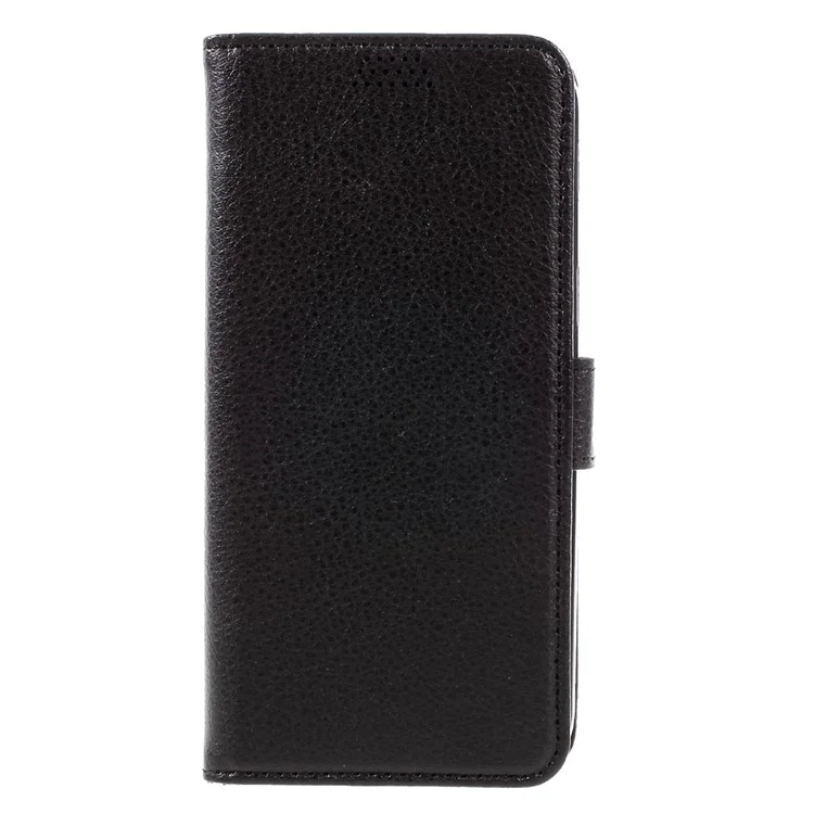 Litchi Texture Leather Wallet Stand Phone Case for Samsung Galaxy A3 (2017) - Black