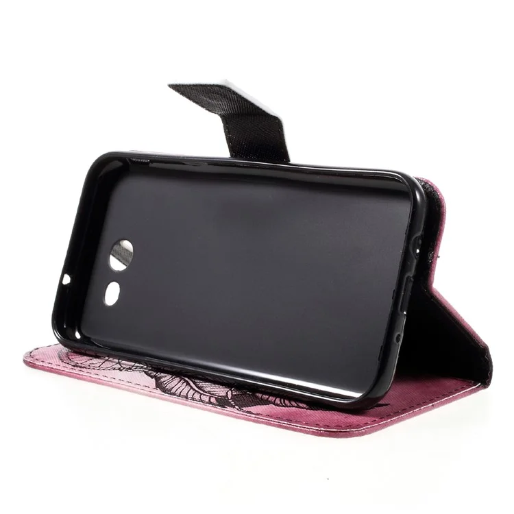Patterned Leather Wallet Mobile Case for Samsung Galaxy J3 Emerge - Black Dream Catcher