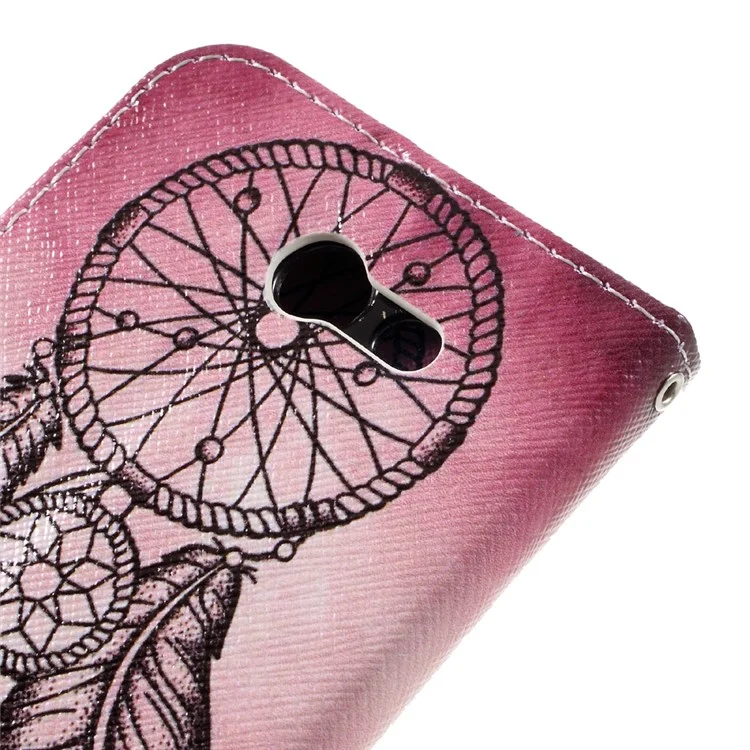 Patterned Leather Wallet Mobile Case for Samsung Galaxy J3 Emerge - Black Dream Catcher