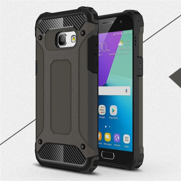 Armor Hybrid Protective Phone Case (Plastic + TPU) for Samsung Galaxy A3 (2017) - Bronze