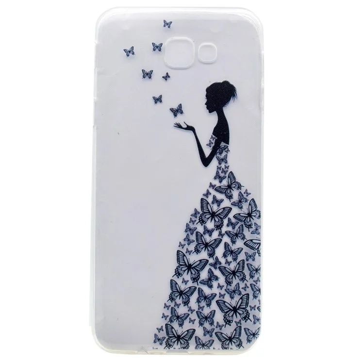 Pattern Printing TPU Case for Samsung Galaxy J5 Prime / On5 2016 - Butterfly Girl