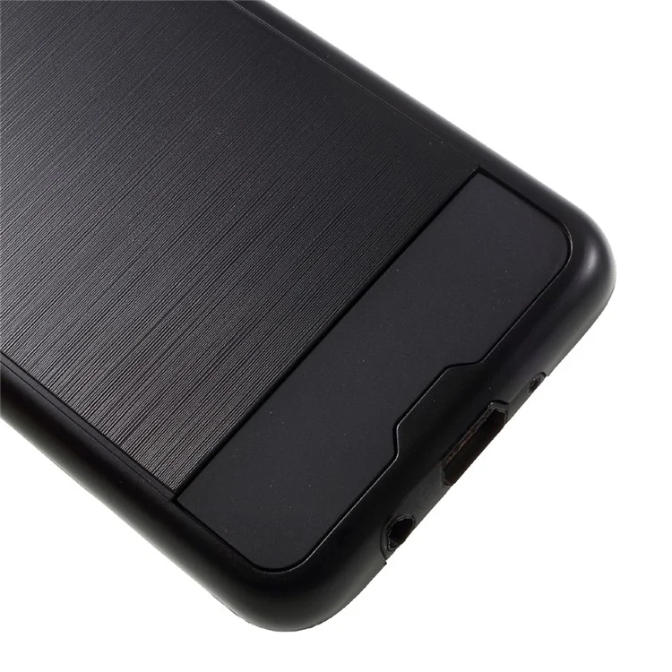 Brushed PC + TPU Hybrid Cell Phone Case for Samsung Galaxy J7 Prime/On7 2016 - Black