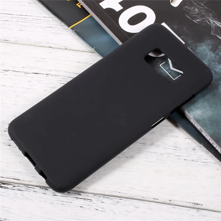 Matte Anti-fingerprint TPU Phone Case for Samsung Galaxy S8 - Black